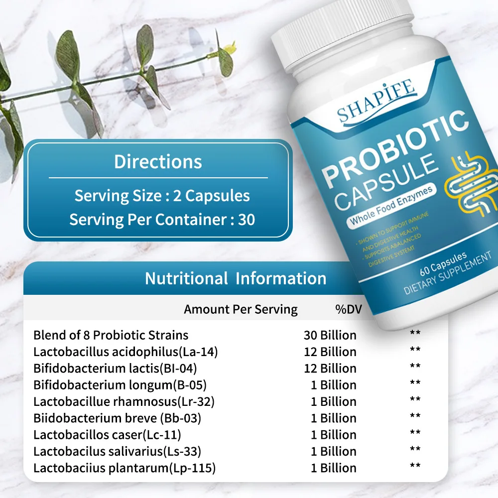 Probiotic Capsules 60 Billion Cfus Lactobacillus Acidophilus Probiotic Complex Supplement For Men And Women - Non Gmo Glute