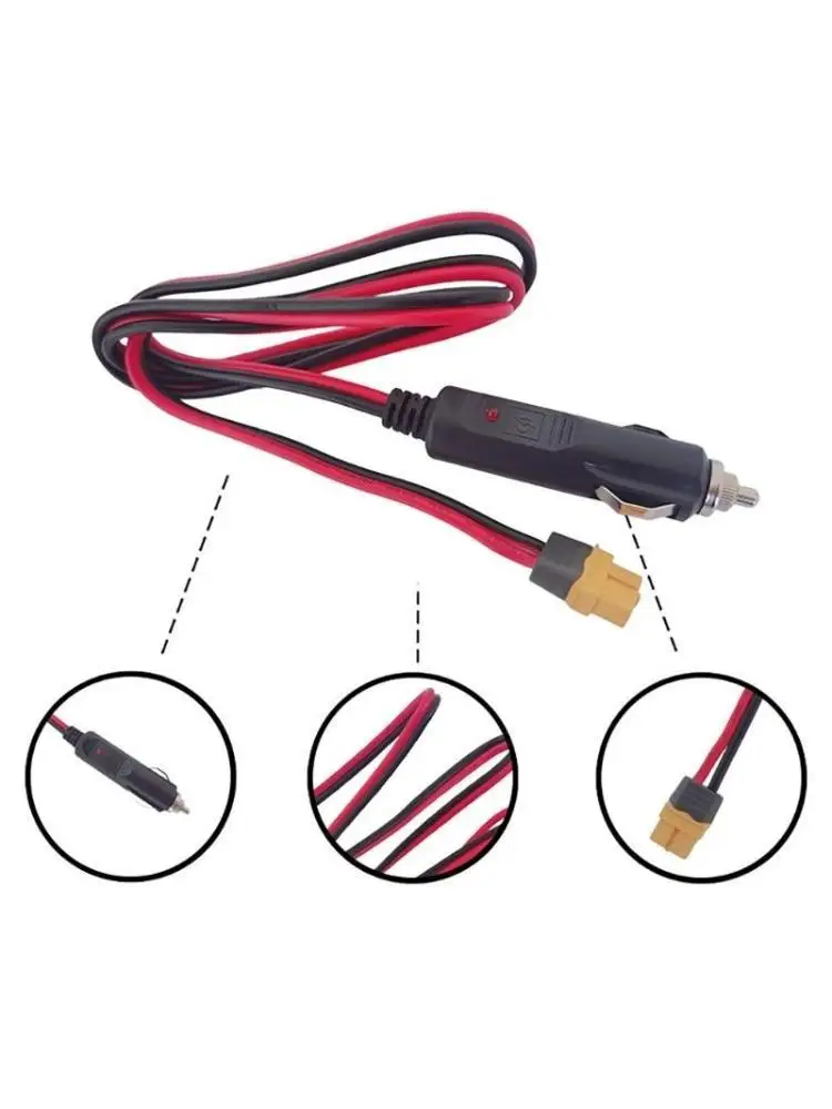 

31BA 16AWG XT60 Female to Cigarettes Lighters Male Connectors Cable for Model Planes