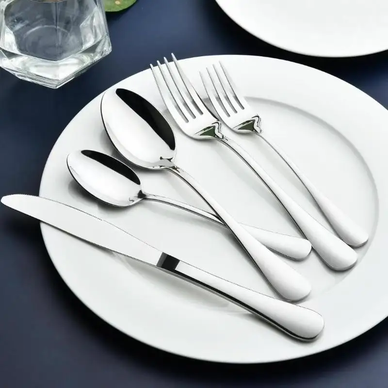 1/3/5 PCS Rust Resistant Stainless Steel Cutlery Flatware Set Mirror Finish for Home Wedding Party Use view 2