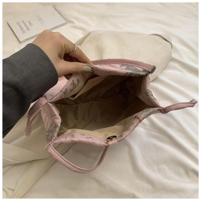 New Chinese-style Crossbody Bag, Women's 2025 New Casual and Fashionable Single-shoulder Bag, Cloth Bag, Popular Bucket Bag image 2