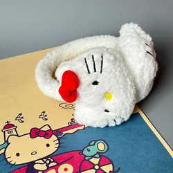 Sanrio-Calentadores de orejas Kawaii Hello Kittys, accesorios de Anime lindo, orejeras de felpa Y2K, orejeras cálidas de cordero, juguete para regalo para niñas, Otoño e Invierno