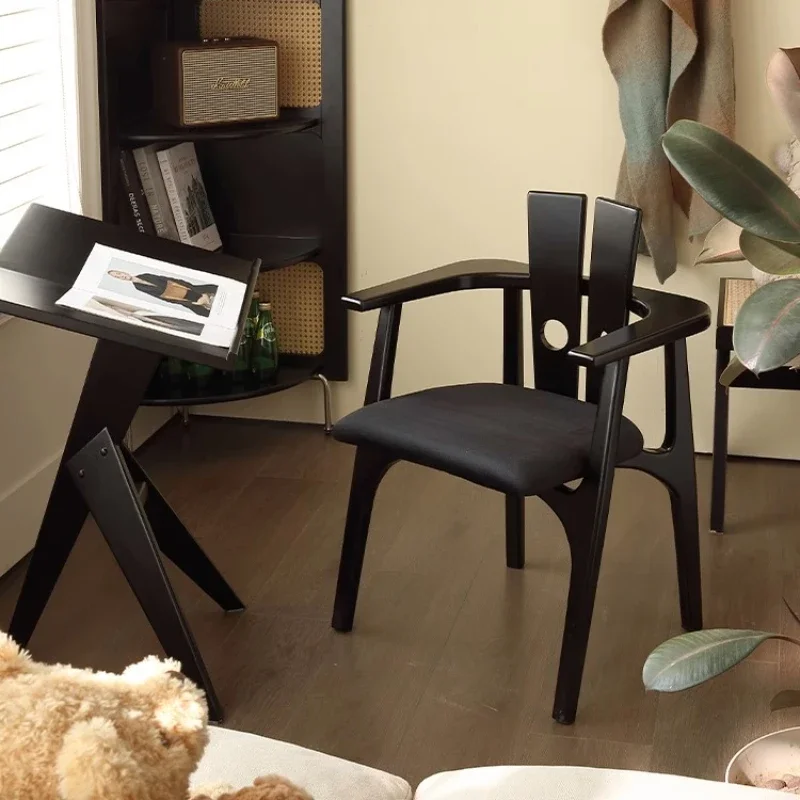Sillón Moderno de Lujo para Sala de Estar, Muebles de Madera para el Hogar, Silla de Comedor Confortable, Silla de Descanso, Silla Mecedora con Respaldo