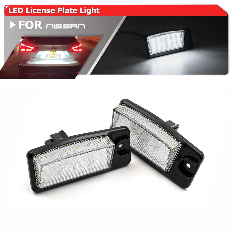 Nissan Altima Rogue için 2x SMD Led plaka aydınlatma ışığı takma T32 Trail Pathfinder Murano Infiniti EX FX QX 26510-8991D 26510