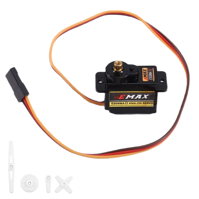 

EMAX ES08MA II Servo Metal Gear Servo ES08MA Servo 12G Servo Motor Torque 1.8Kg Mini Metal Gear Servo
