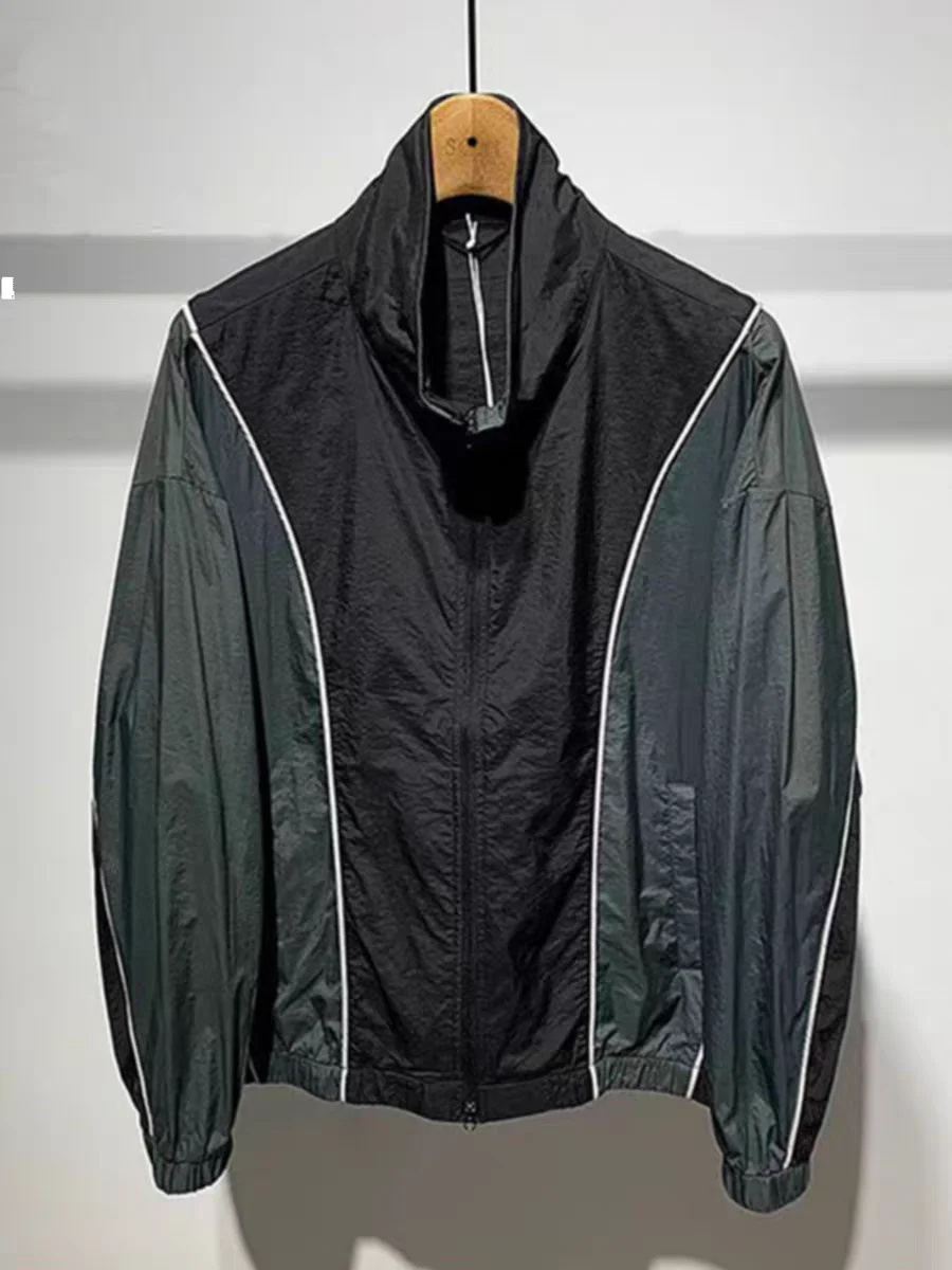 

Мужская летняя новая тонкая куртка с защитой от солнца, свободная повседневная верхняя одежда с воротником-стойкой, цветная модная универсальная верхняя одежда Blo