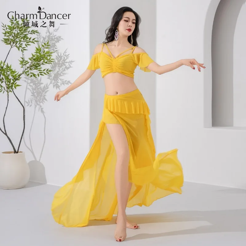 

Customized Belly Dance Costume 2026 New Elegant Mesh Practice Suit Set Eastern Dance Costume Class Uniform