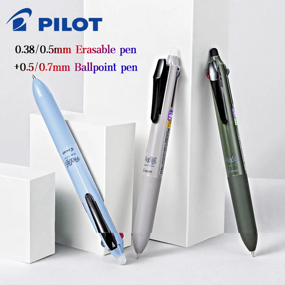 

New Japan Pilot Multicolor Erasable Pens+ballpoint Pen 0.38/0.5/0.7mm FRIXION BALL SWITCH Black/Red/Blue Office Writing Supplies