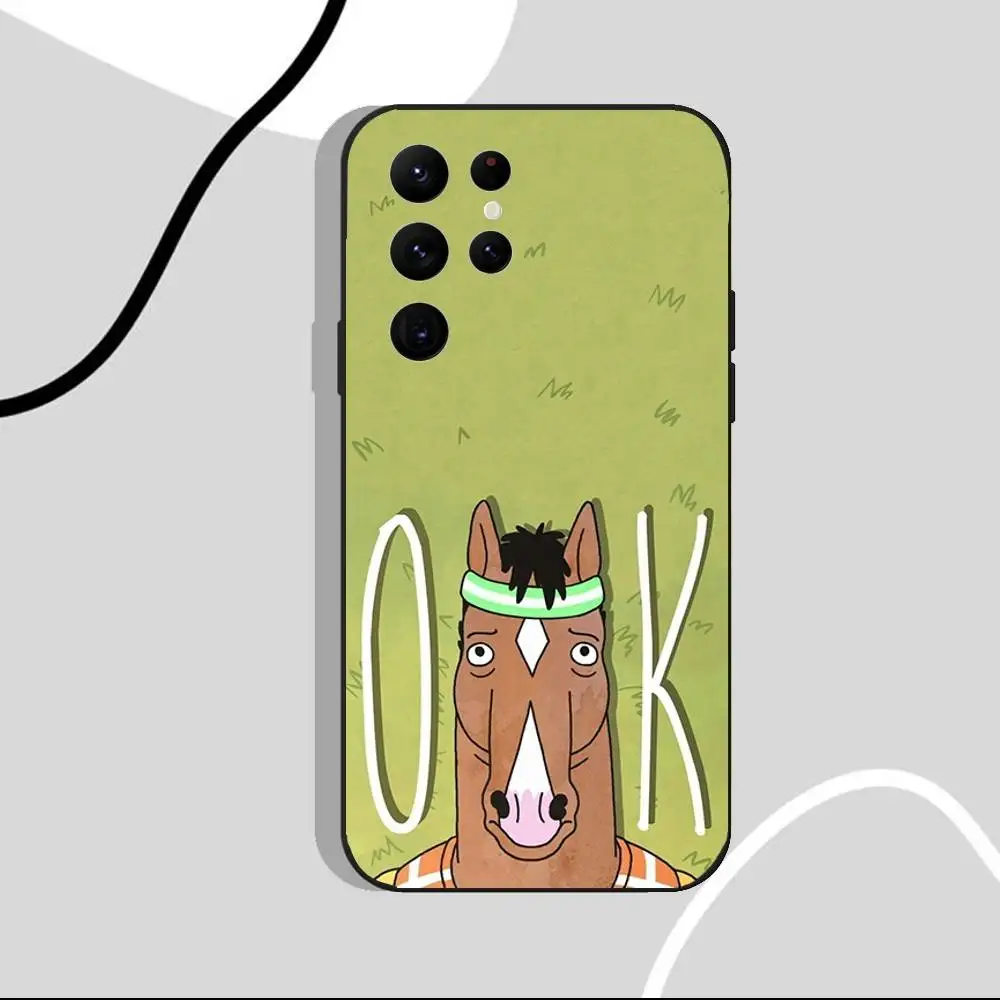 حافظة لهاتف سامسونج S25، S24 Ultra، S20، S30 plus، S22 Plus، S23، Ultra 5G غلاف أسود من السيليكون