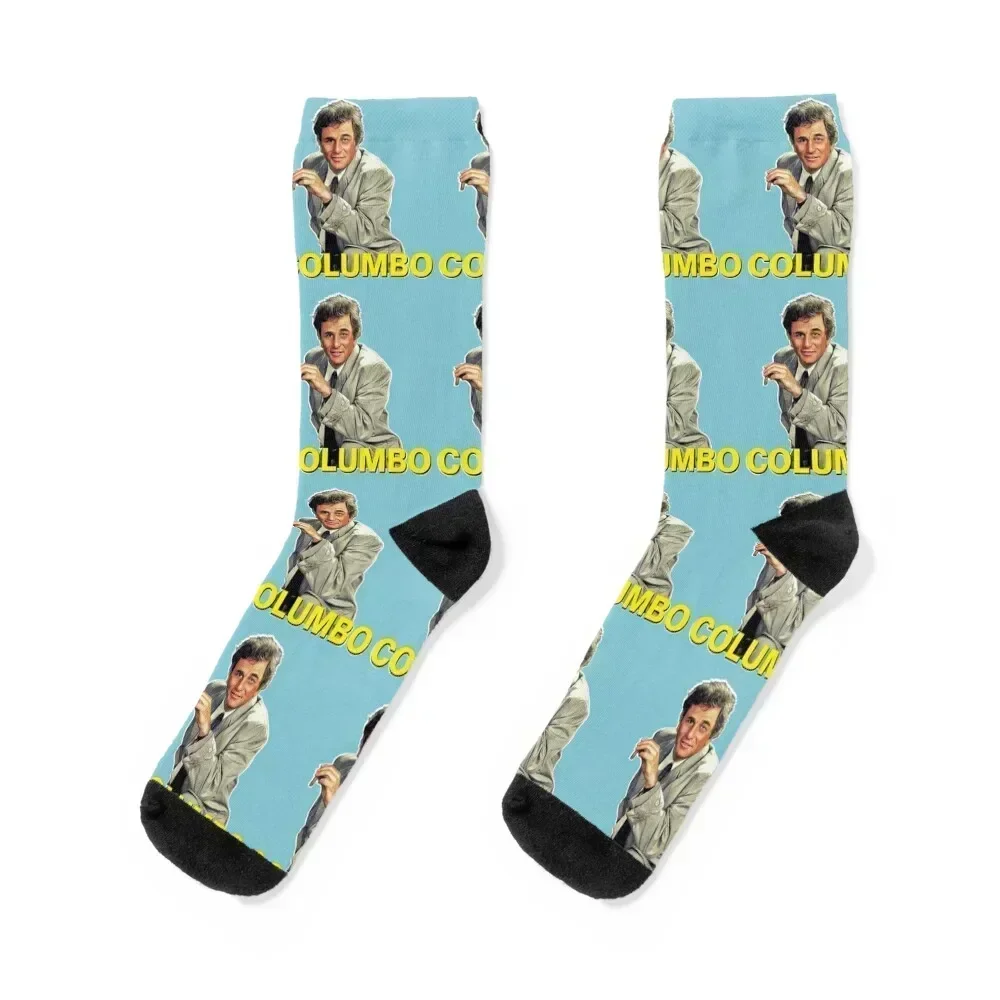 

COLUMBO Vintage style Portrait art Socks basketball cotton loose men cotton high quality Women's Socks Men's
