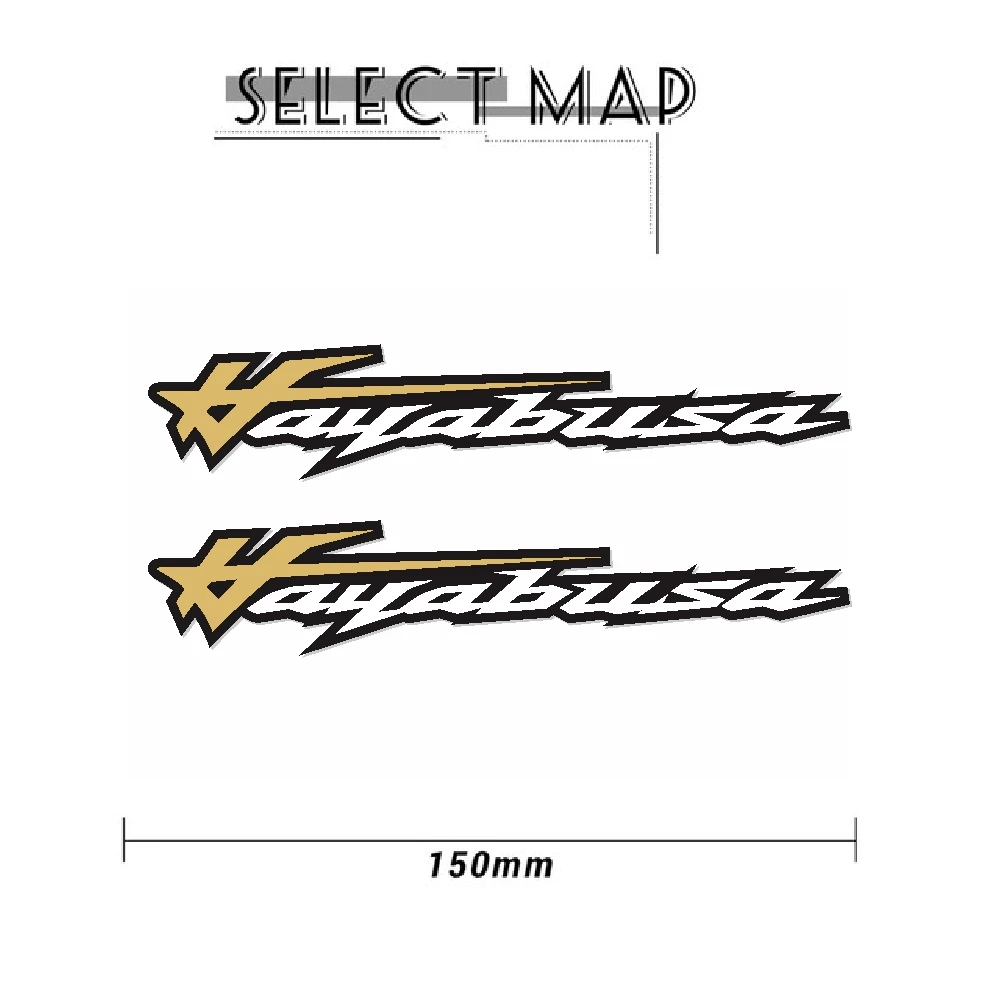 New motorcycle bicycle car fuel tank sticker wheel helmet MOTO waterproof reflective logo for SUZUKI HAYABUSA