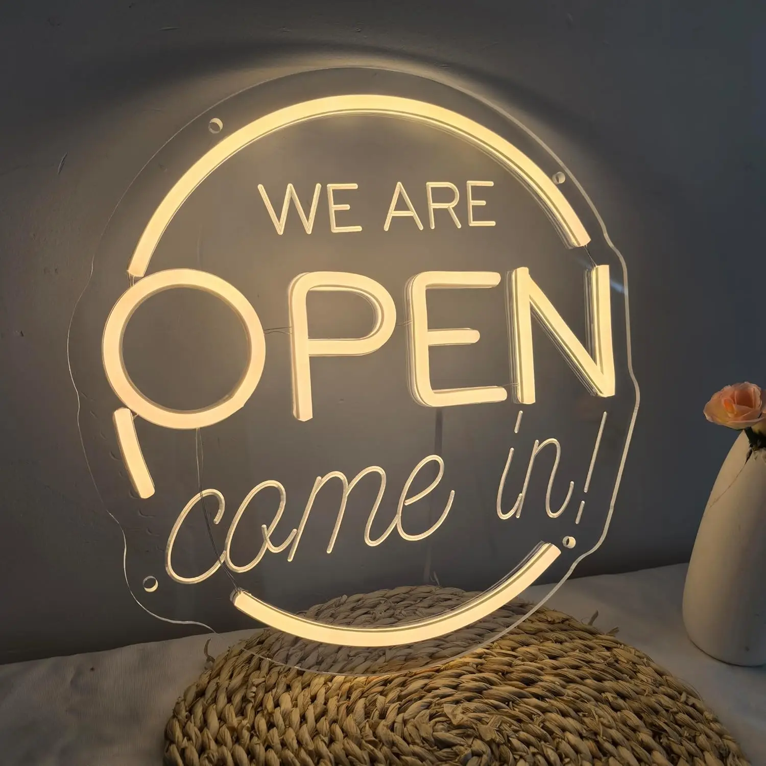 Led Neon Open Sign Business Light Up Sign for Storefront Window Bar Salon Coffee Stores Bar Cafe Bistro Pet Shop Decoration Gift