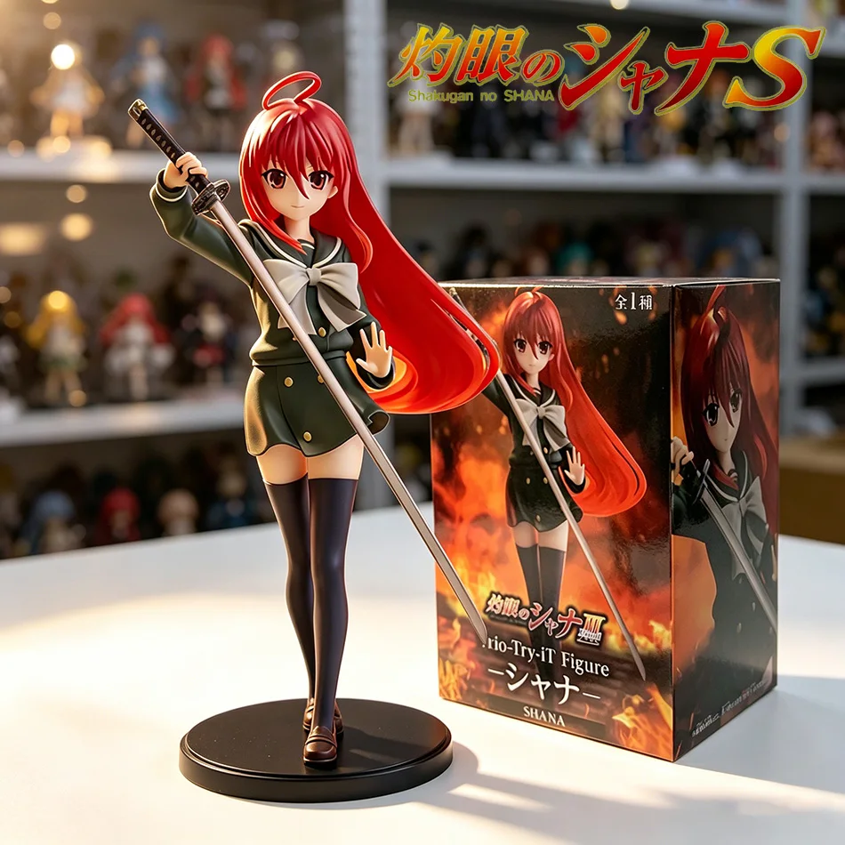 Neue Anime-Figur: The Shakugan no Shana - Shana, die Flammenhaarige und Flammaugeige Jägerin, PVC-Actionfigur für Erwachsene, Sammlermodell, Geschenk