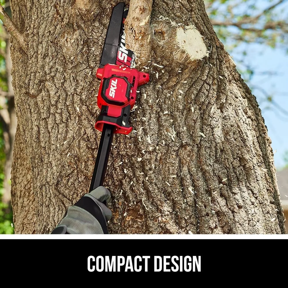 20V Cordless 6-Telescopic Mini Chainsaw Kit with 2.8 Feet Reach, 2.0Ah Battery, and Charger