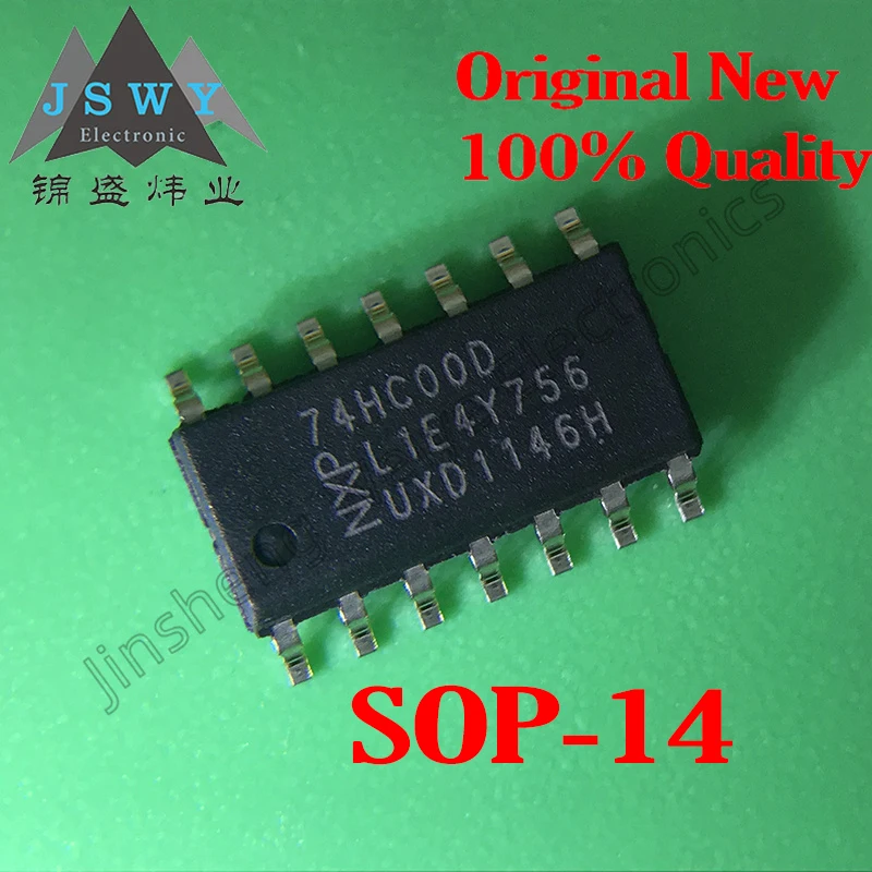 (50PCS) 74HC00D 74HC00 SOP-14 Quad 2-Input and Non-Gate SMT Logic Chip/Imported/Original/In-Stock/Fast Shipping