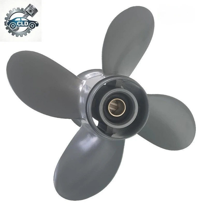 High Quality 1PC 4 Blade Outboard Aluminum Alloy Propeller  9 1/4X9 9 1/4X10 9 1/4X11 For Honda 8-20HP horsepower