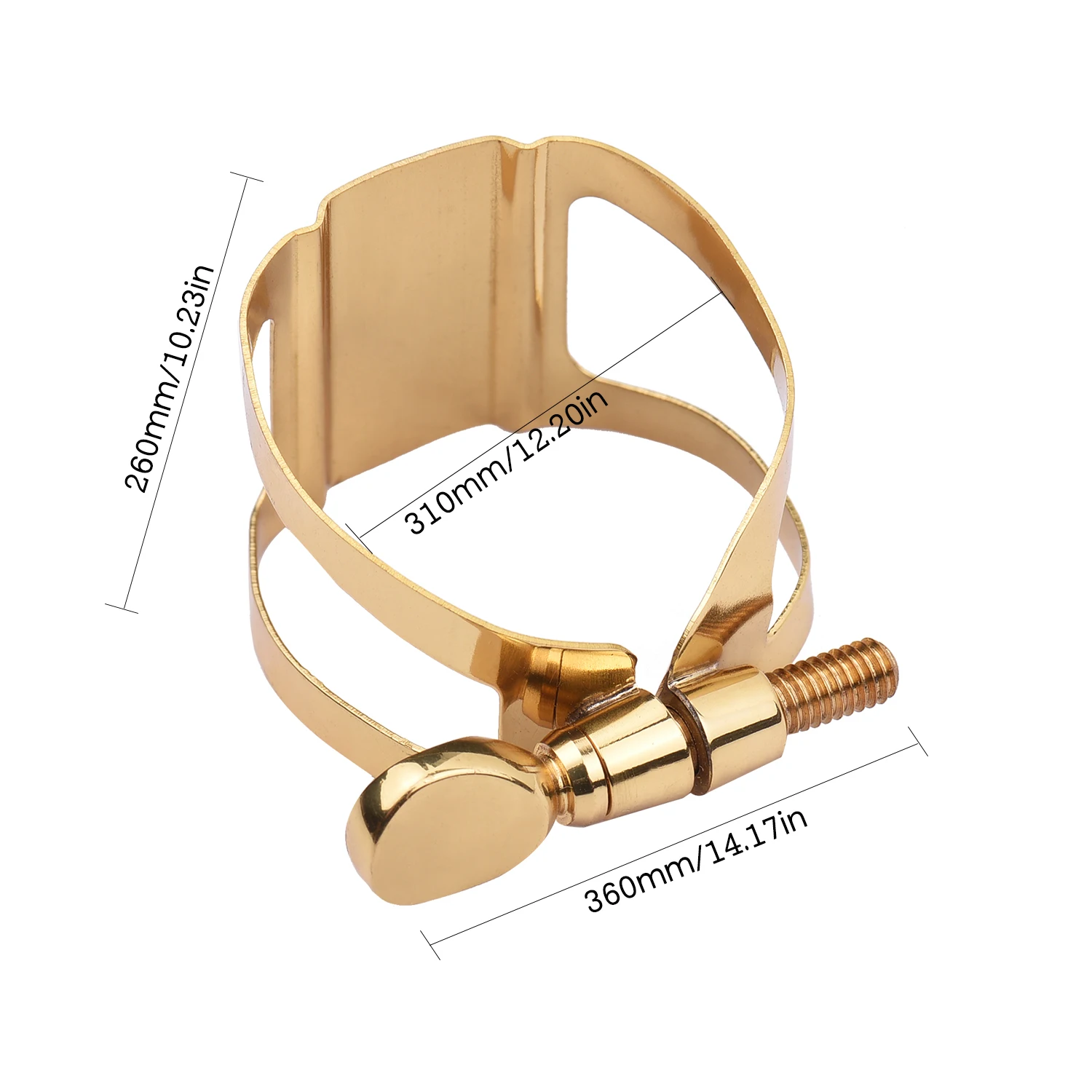 Single Screw Adjustment Saxophone Ligature Compact Durable Ligature for Soprano Saxophone