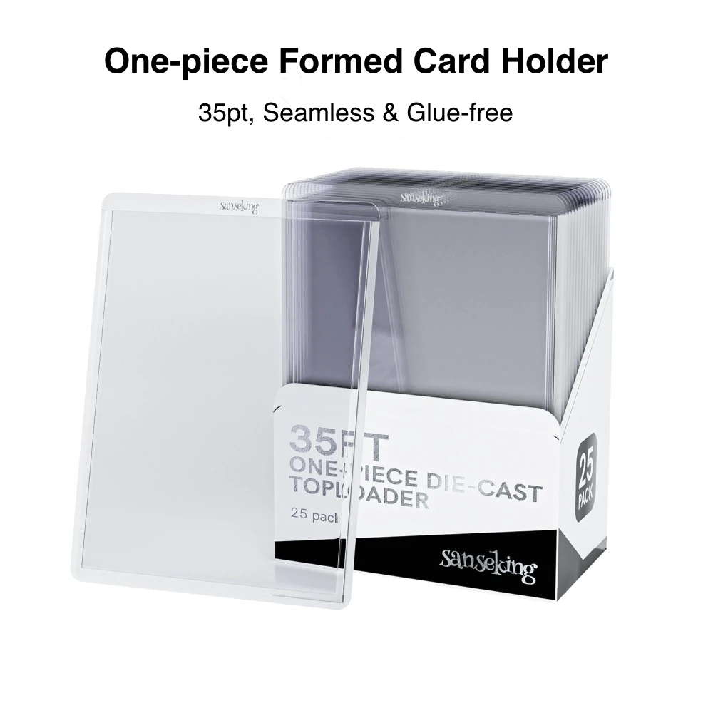 35PT Die-Cast PVC Hard Card Holder Glue-Free Seamless Sleeve For TCG Trading Cards Fit PTCG One Piece YuGiOh WS Card Protector