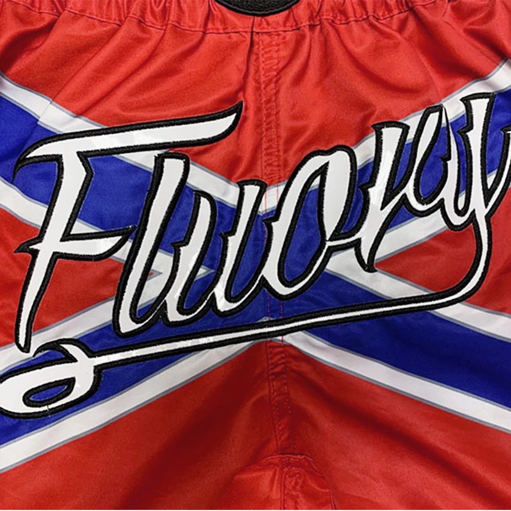 FLUORY MTSF94 MMA Fighting Muay Thai Shorts Boxeo Boxer Training Sports High Quality Kick Boxing Fitness Athletic Pants For Kid