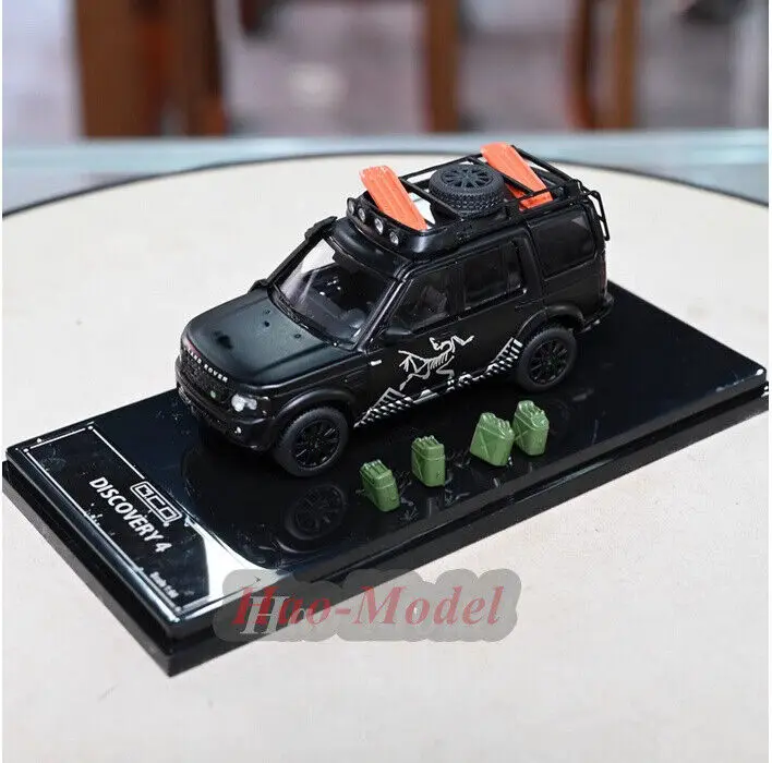 GCD 1/64 Dla Land Rover Discovery 4 G4 Alloy Diecast Model samochodu Zabawki symulacyjne Chłopcy Prezenty urodzinowe Hobby Wyświetlacz Ozdoby Czarny