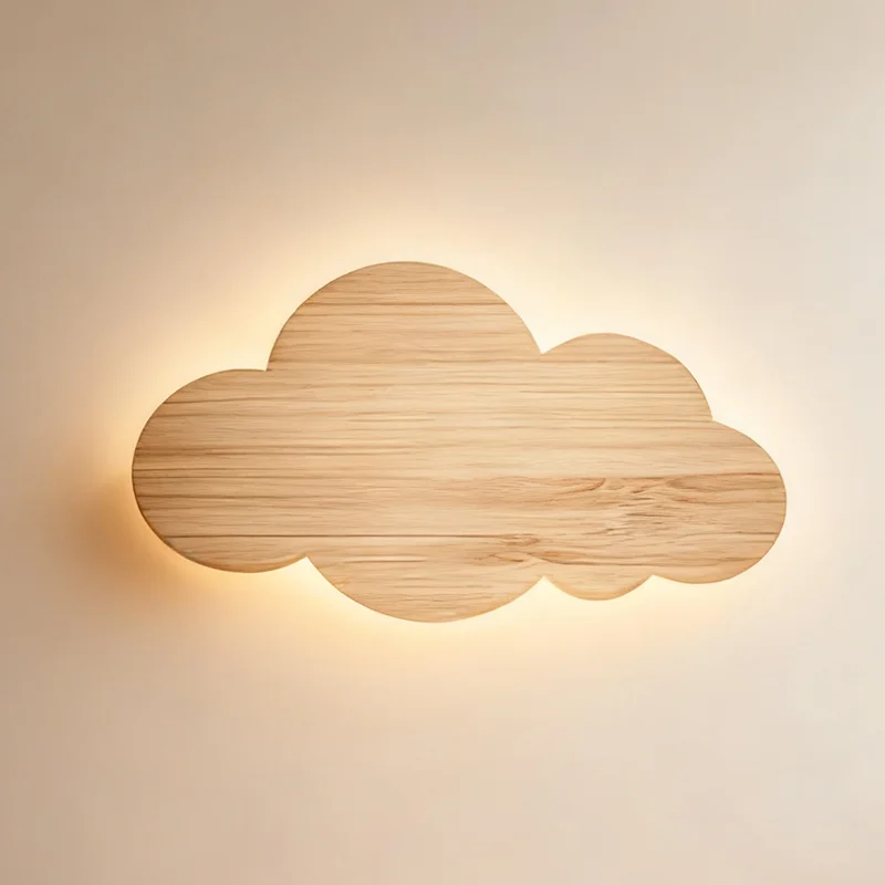 

Modern LED Wall Light Creative Wood Cloud Dimmable Wall Lights Decor Bedroom Eye Protection Energy-saving Bedside Wall Lamps