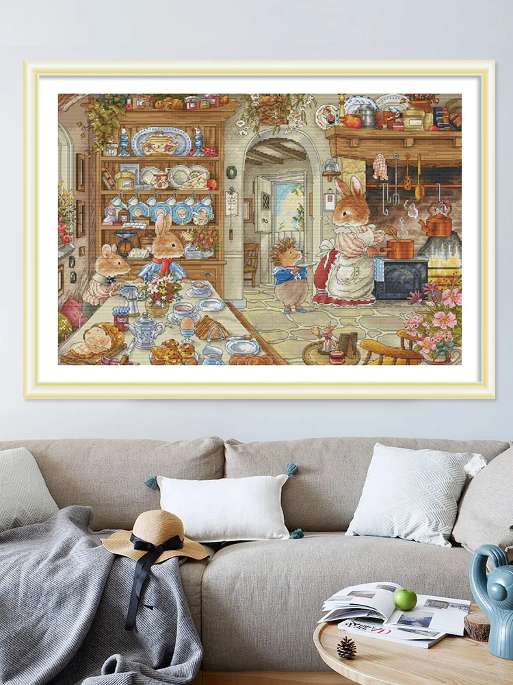 

Cross Stitch Kit Village Legend DIY Tead Embroidery Small id Piece Living Room Bedroom Handmade Cotton F...
