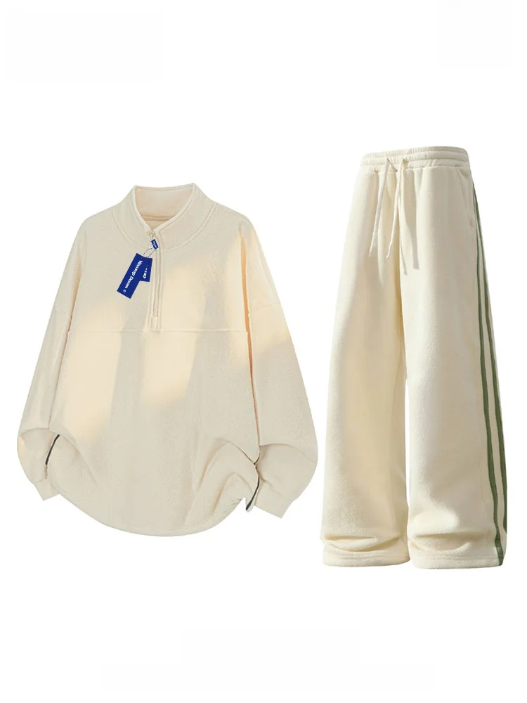 

Комплект из толстовки и брюк Wassup Dozen для мужчин, спортивный костюм для подростков на осень-зиму, длинные брюки из полиэстера