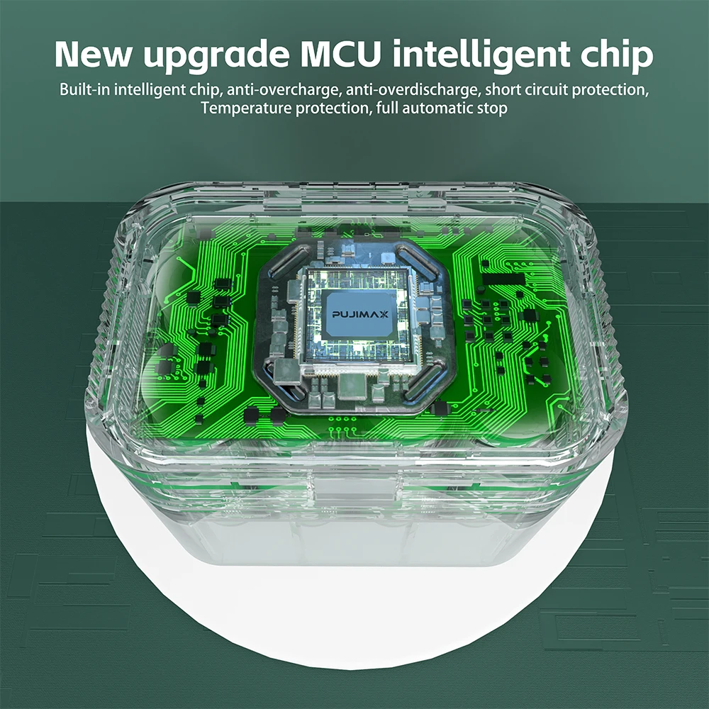 PUJIMAX LED displej AA/AAA nabíječka baterií 8 slotů pro NI-MH/NI-CD AA/AAA 1.2V dobíjecí baterie indikátor nabíječky - náhled 2