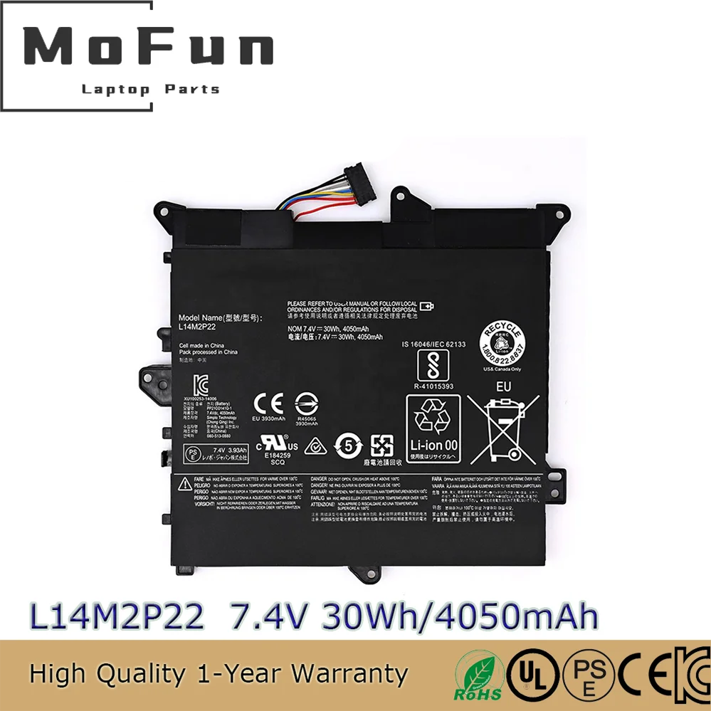 

L14M2P22 7.4V 30Wh Laptop Battery for Lenovo Flex 3-1120 3-1130 11-NTW Yoga 300-11IBR 300-11IBY L14S2P21