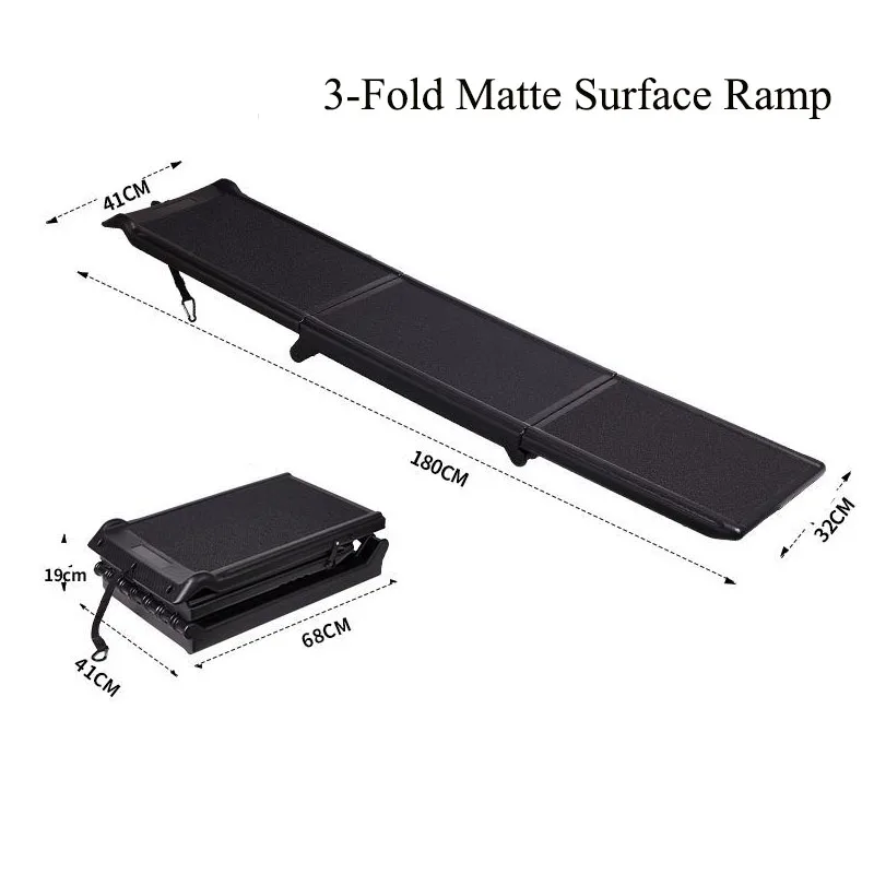 Heavy Duty Foldable Pet Car Ramp Anti Ankle Sprain Full Matte Anti Slip Dog Ramp Portable Vehicle Access Ramp for Large Dogs
