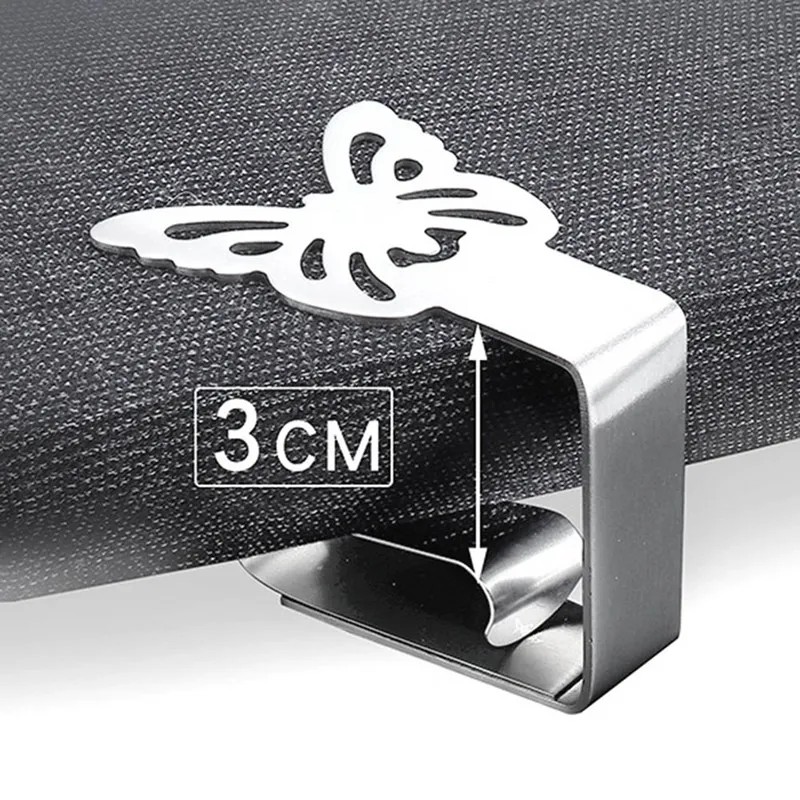 1pcs Stainless Steel Tablecloth Clip Graphic Tablecloth Clip Butterfly Tablecloth Clips Wedding Tablecloth Clamp Holder Kitchen