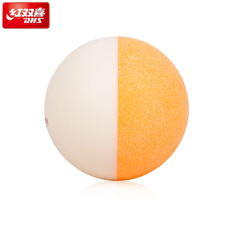 DHS BI Colour balls New material double color seamed ABS D40+ Plastic table tennis ball ping pong poly