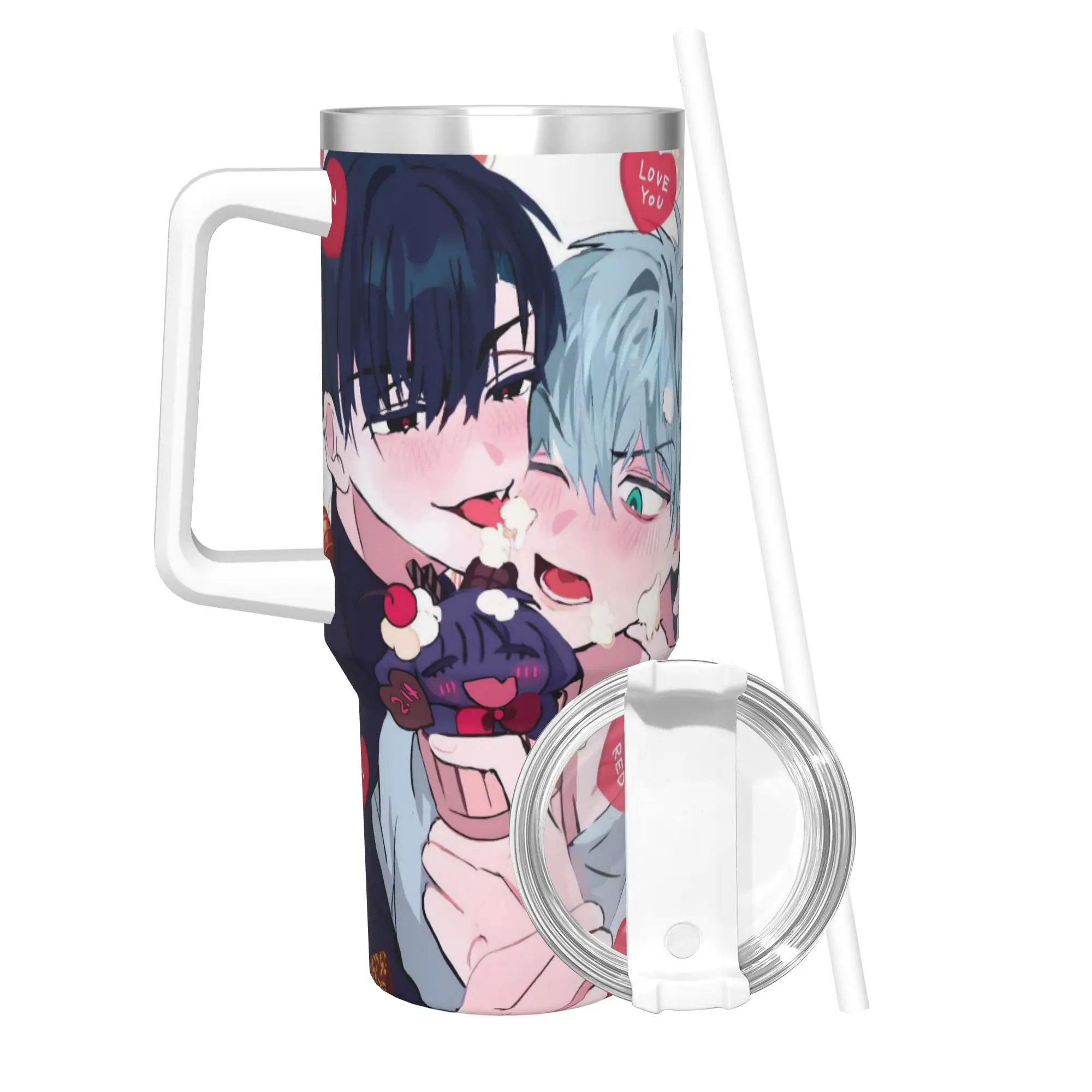 40OZ Stainless Steel Tumbler Aliens Stages Anime Coffee Mug  Leakproof Hot Drinks Mugs Cup Camping Water Bottle