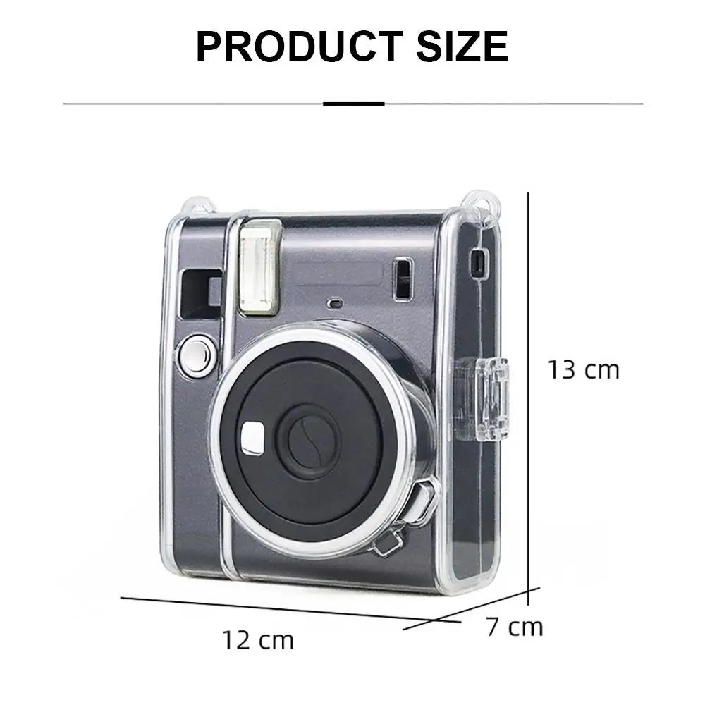 Crystal Instant Camera Case Shockproof Photography Protective Cover Adjustable Strap Fashion for Fujifilm Instax Mini 40