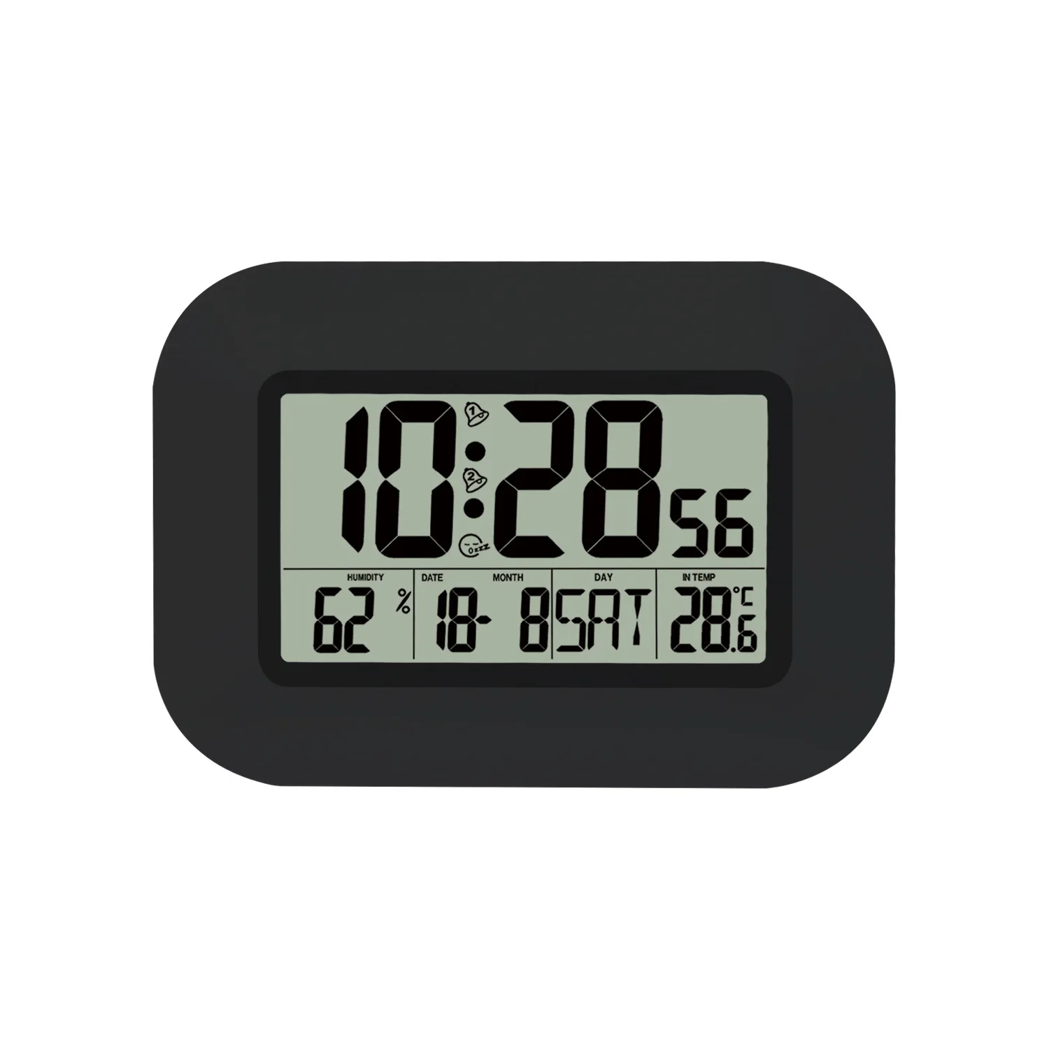 Nusimple Lobby Living Room Bedroom Wall Sticker Clock LCD Digital Display Multi-functional Perpetual Calendar Wall Clock
