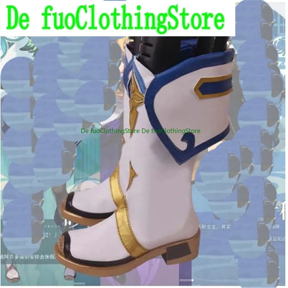 DefuoClothing Store Genshin Impact Botas de sacarosa Botas moradas Juego de cosplay Personaje de anime Accesorios de fiesta Zapatos y botas de Halloween
