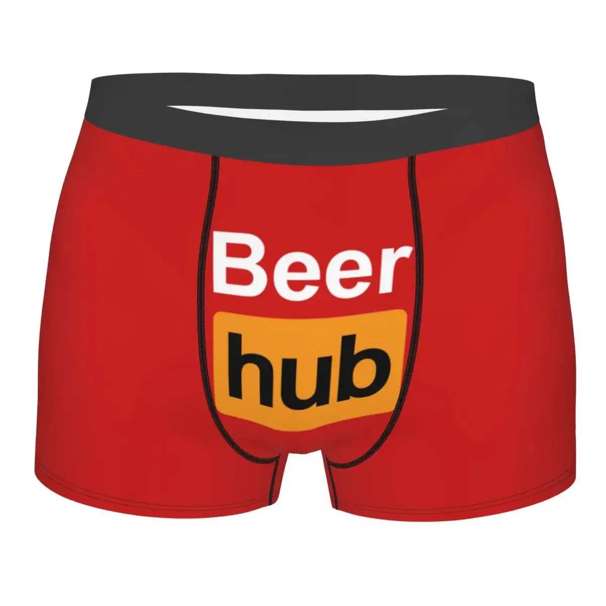 Beer Hub Underwear Male Sexy Print Custom Beerhub Boxer Briefs Shorts Panties Breathbale Underpants