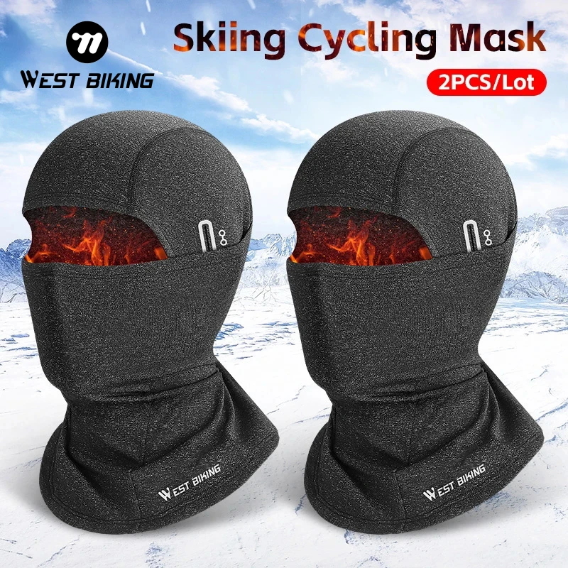 West Biking Winter warm halten Sturmhauben für Outdoor-Sport Fahrrad Motorrad Snowboard Skifahren Radfahren Maske Skating Hut 2St