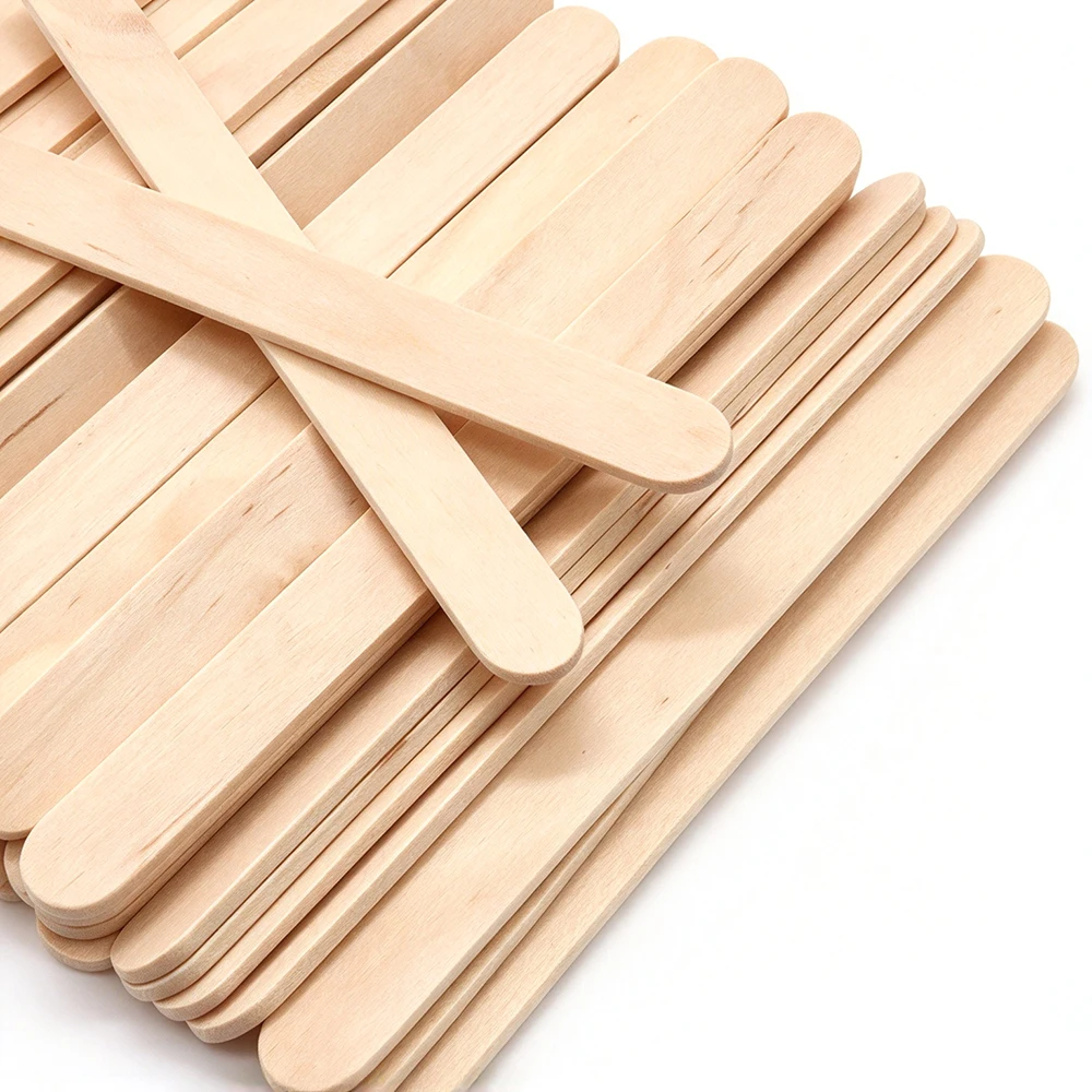 600Pcs Disposable Wooden Waxing Spatulas Smooth Edge Wax Applicator Sticks Wood Wax Sticks Hair Removal Body Wax Depilatory Tool
