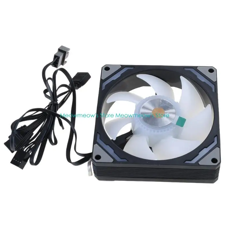W91A 90 mm PWM -ventilator met argb LED -lichten aanpasbare kleur stille bediening CPU -koeling