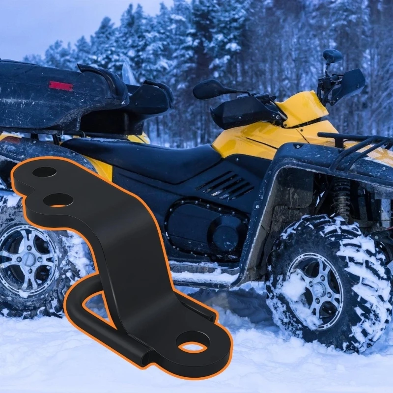 462A Black Metal UTV Tow Adapter Bracket for Trailer Hauling, Curved Mount with Three Way Layout, 21.5 X 11 X 8.5 for Utility