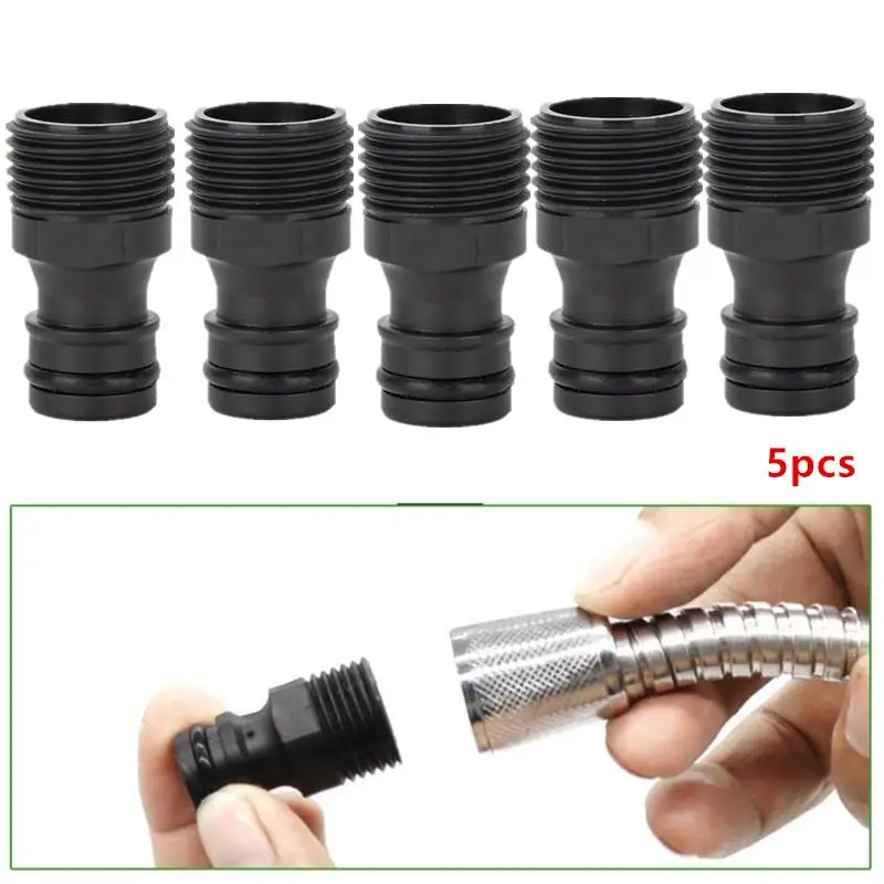 5Pcs Threaded Fittings Threaded Joint Hydraulics Garden Plastic Quick Coupling Water Pipe 1/2inch 5pcs Faucet Adapter