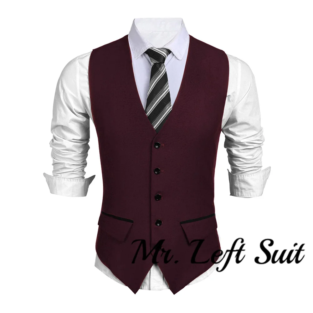 Men\'s Business Suit Vest Slim Fit Dress Vest Wedding Waistcoat High-quality Design Suit Vest High-end Male Vest