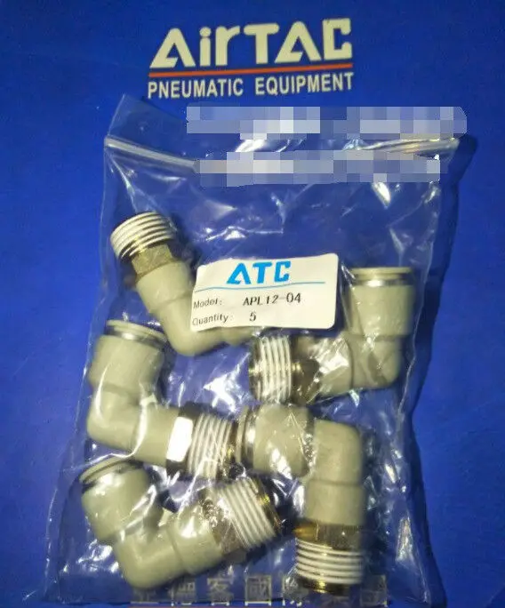 

1Bag/5pcs New AirTAC APL12-04 APL1204 Fittings