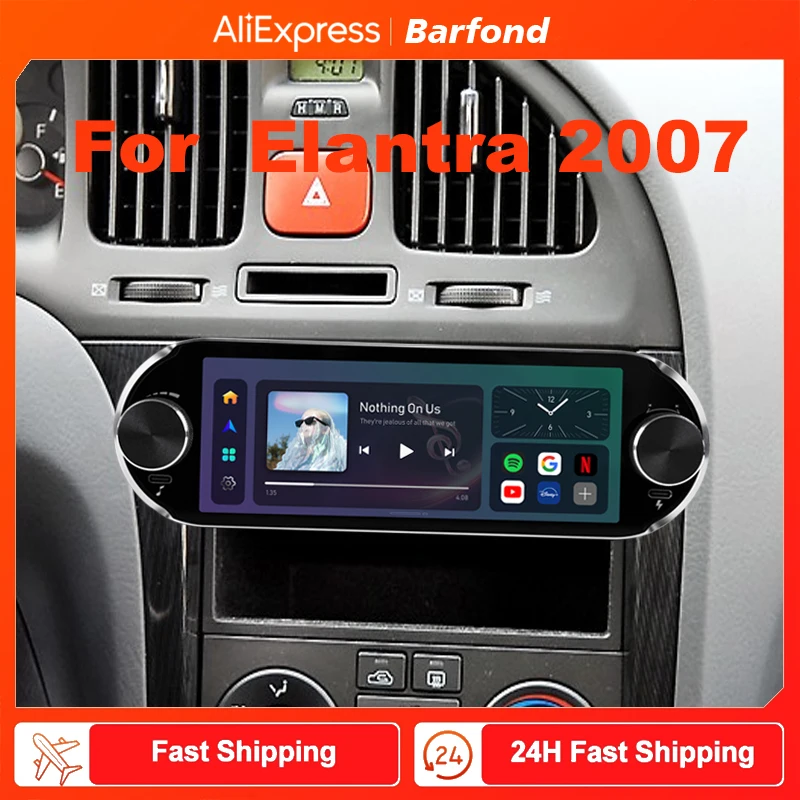 Elantra 2007 14.9-inch car radio multimedia Android interior automatic radio host GPS navigation carpet monitor