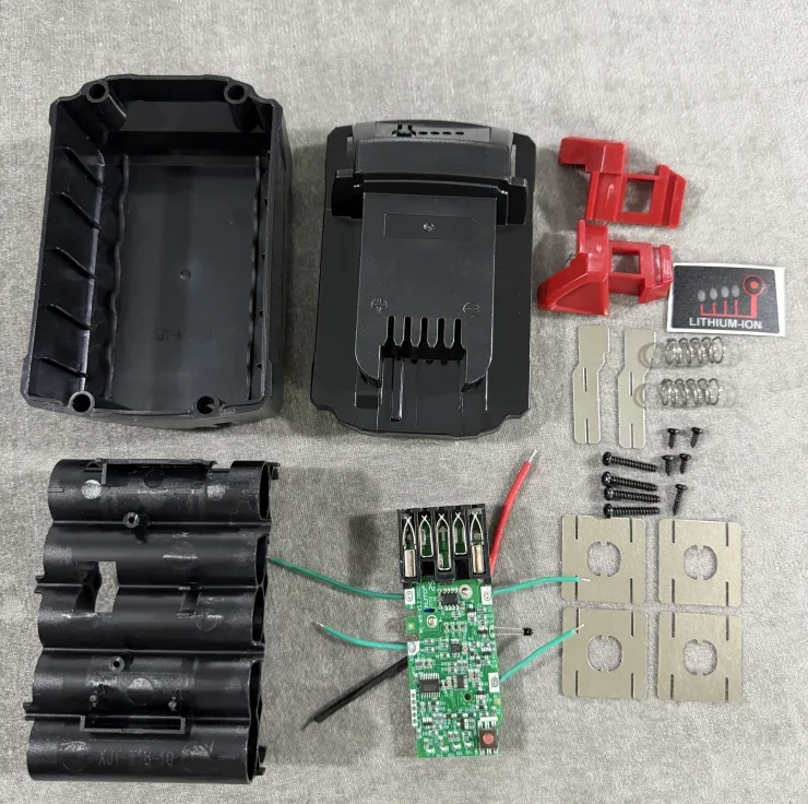 10 Cell 18650 Battery Case Kit Accessories For 18V M18 Style Cordless Power Tool Lithium Battery Housing DIY Repair Set