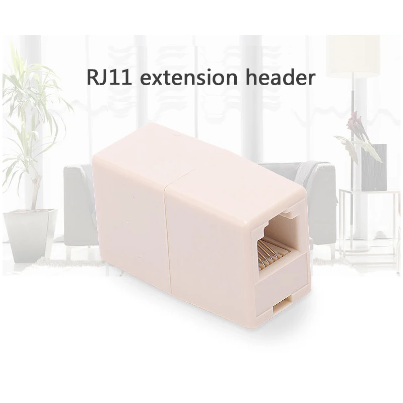 10 Uds RJ11 6P4C puertos dobles enchufe hembra conector de teléfono divisor de línea extensor adaptador de enchufe