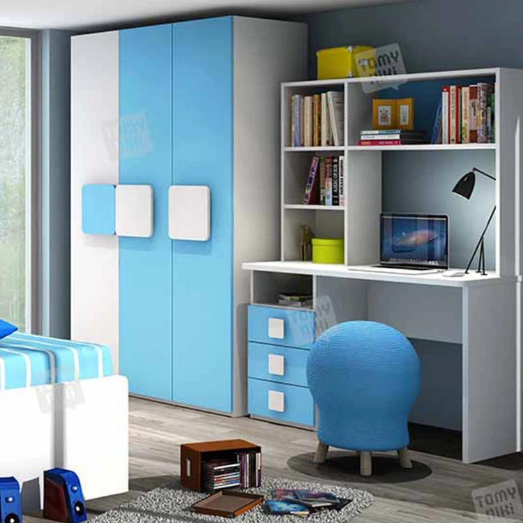أثاث غرفة نوم الدراسة للأطفال بسعر جيد مع أدراج وخزانة الكتب وغرفة الدراسة
