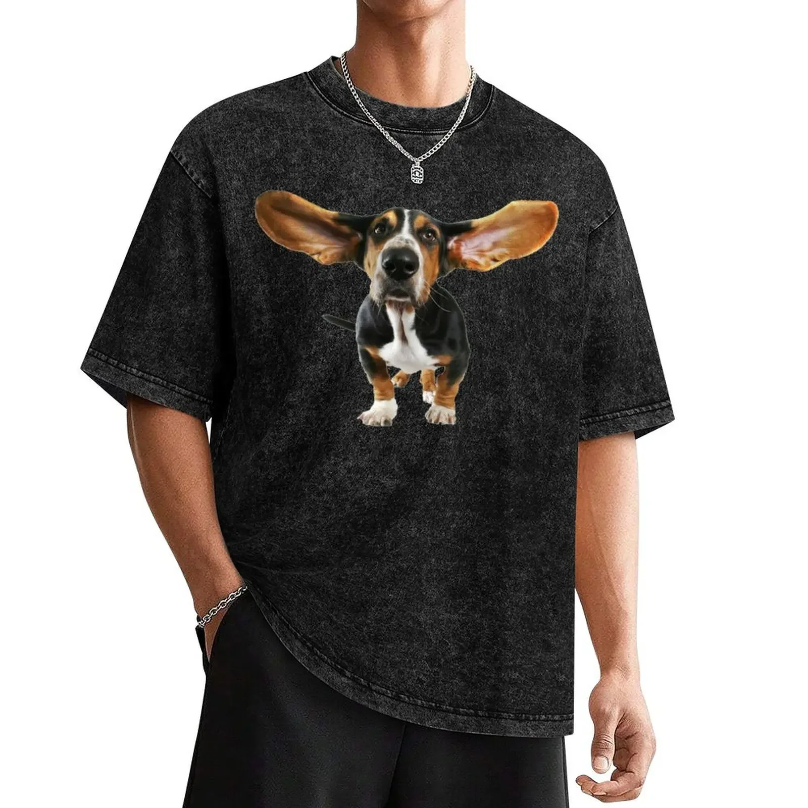 Basset Hound T-Shirt sublime Blouse anime shirts men