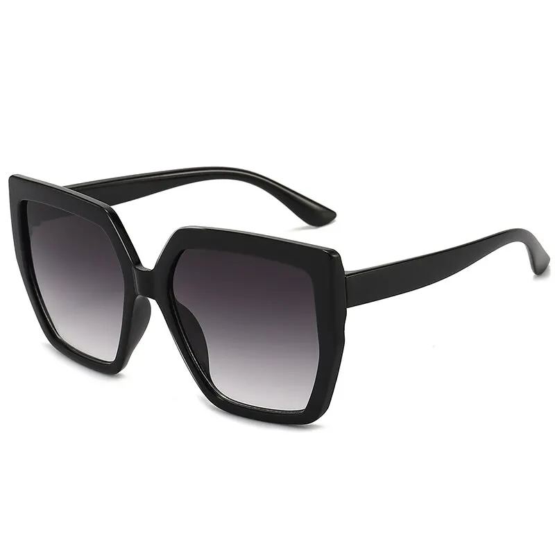 Vintage Oversized Square Sunglasses Women For Men Classic Big Frame Trending Sun Glasses UV400 Luxury Brand Designer Eyeglasses