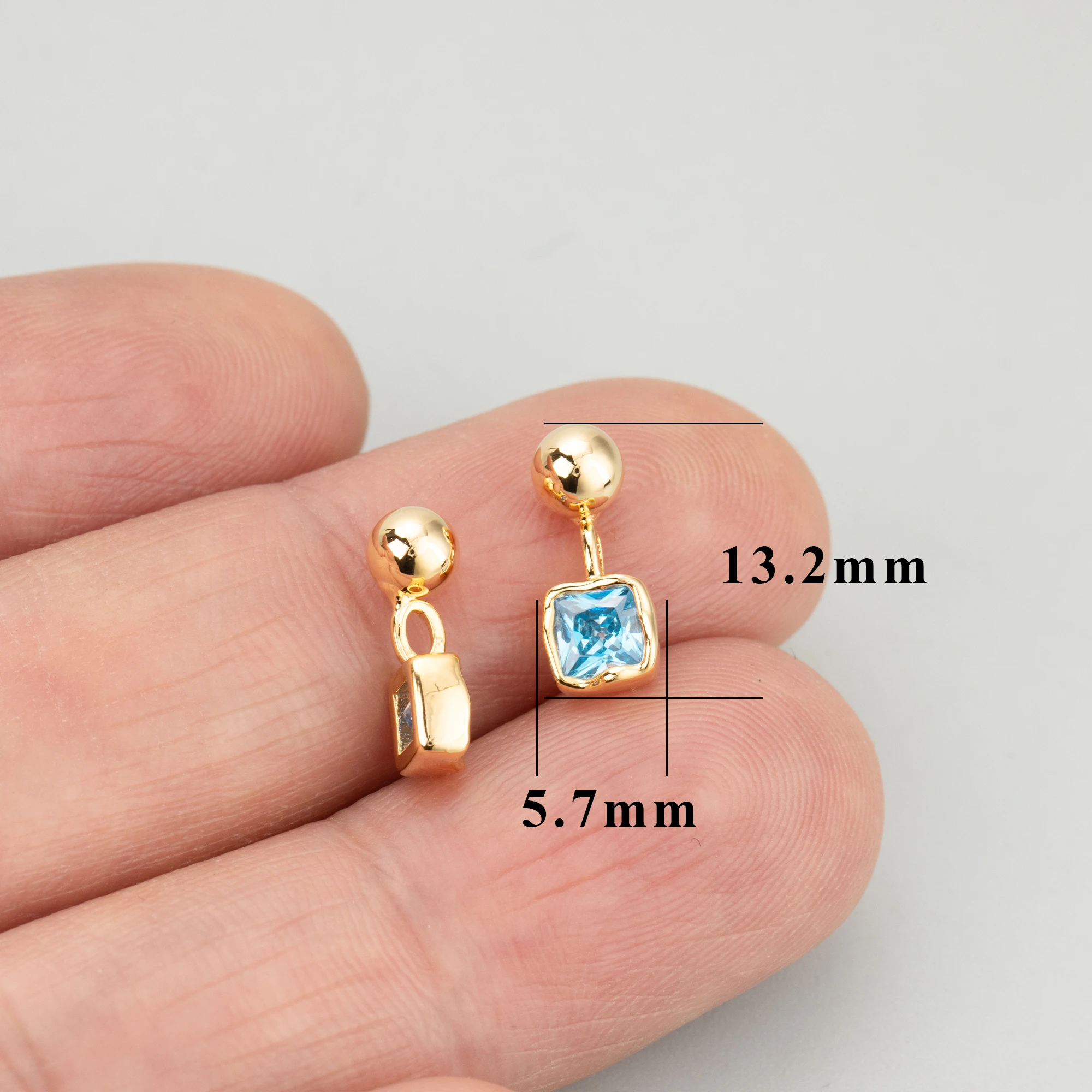 GUFEATHER,6pcs/lot,MG70,jewelry accessories,18k gold rhodium plated,copper,nickel free,zircon,charms,jewelry making,diy pendants image 2